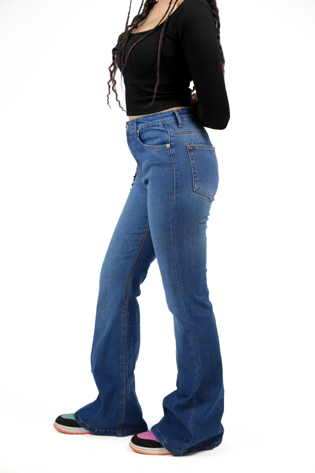 CAVALLY FLARED FIT - medium indigo Blue