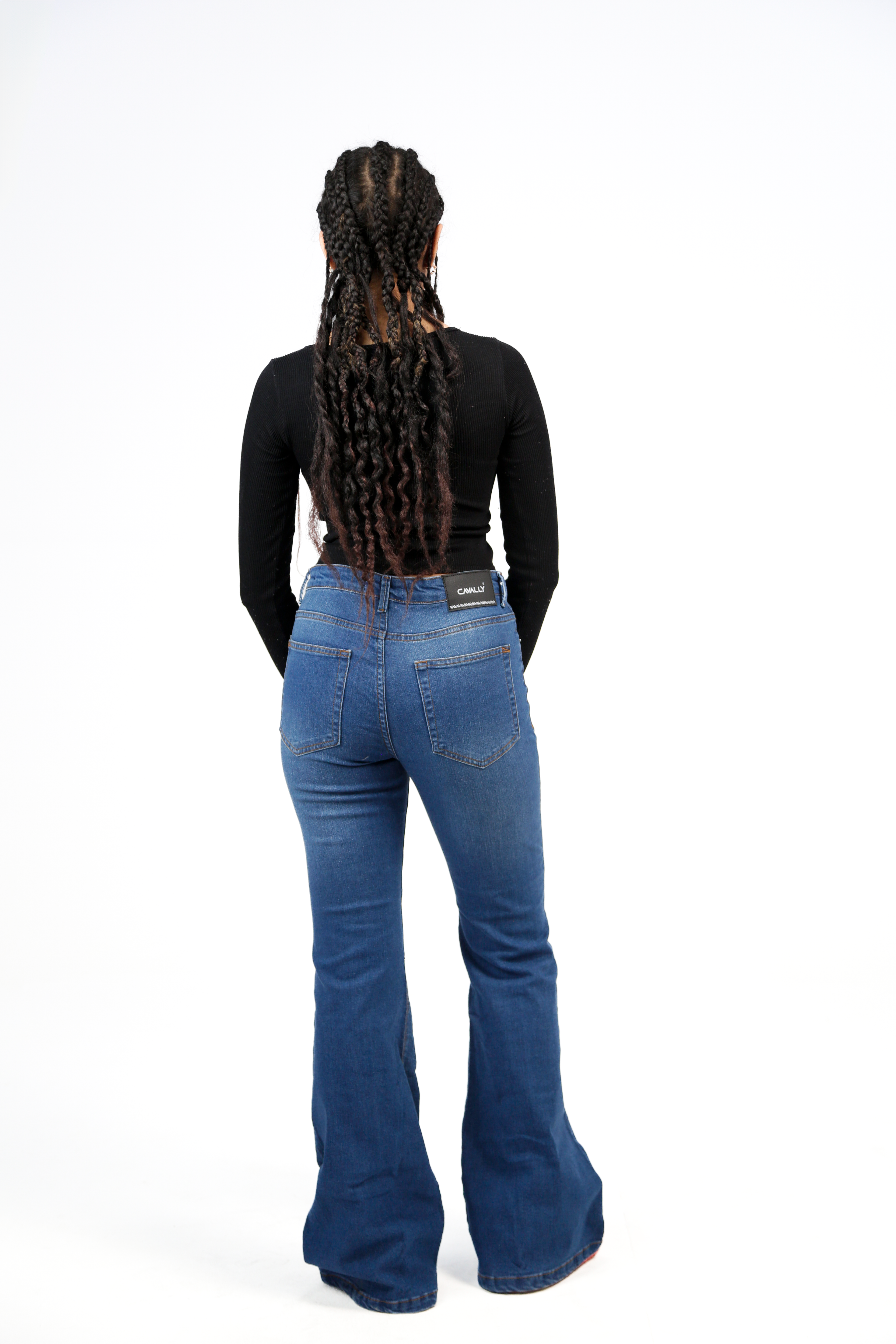 CAVALLY FLARED FIT - medium indigo Blue