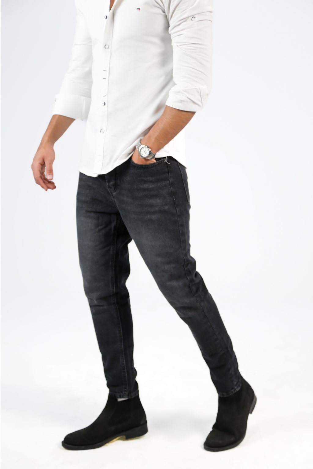 CAVALLY CROPPED FIT - WASHED BLACK