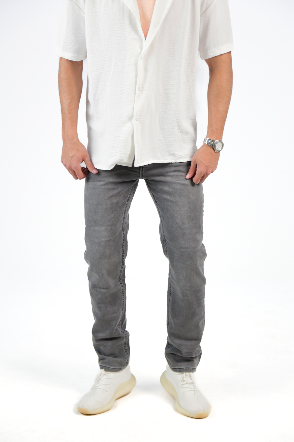 CAVALLY REGULAR FIT JEANS - ROCK GREY