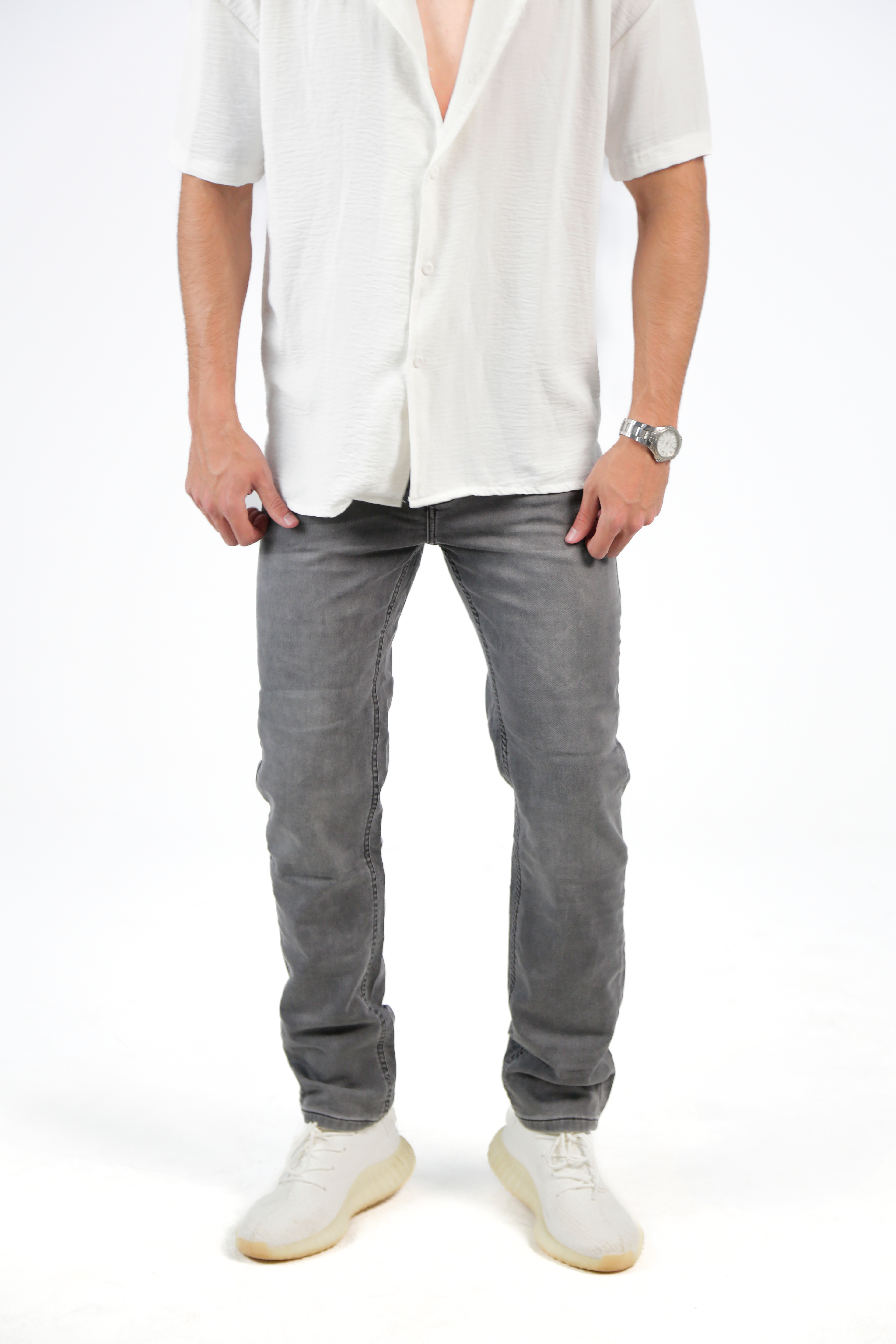 CAVALLY REGULAR FIT JEANS - ROCK GREY