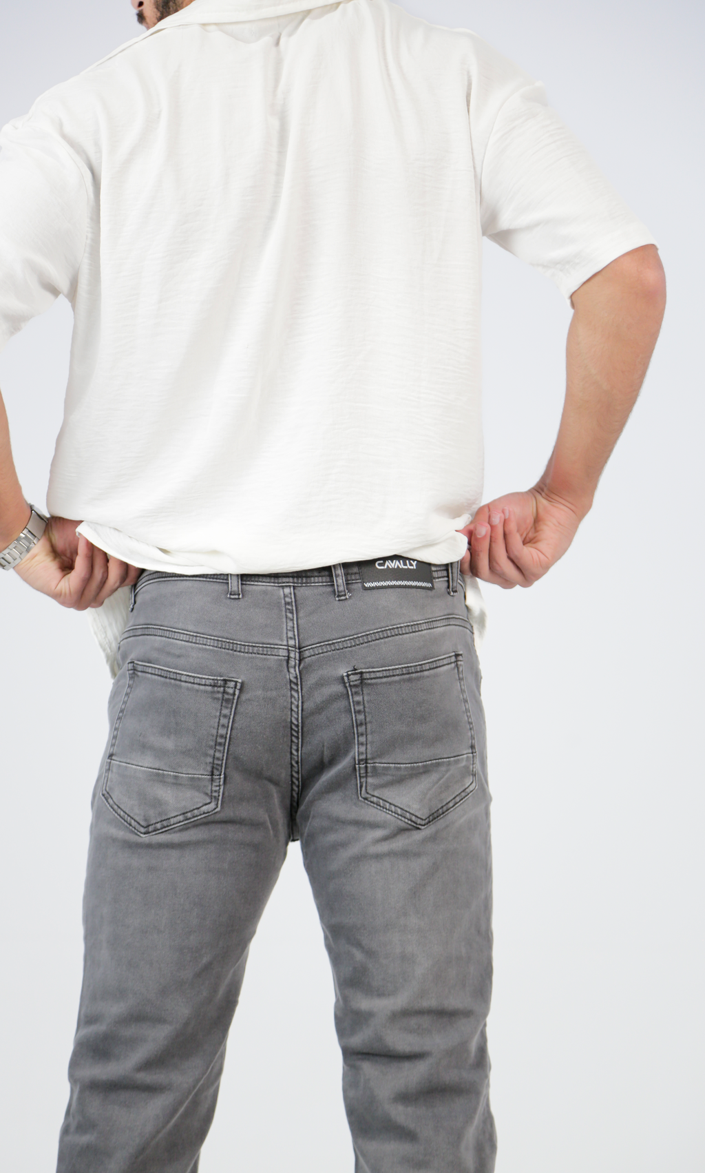 CAVALLY REGULAR FIT JEANS - ROCK GREY