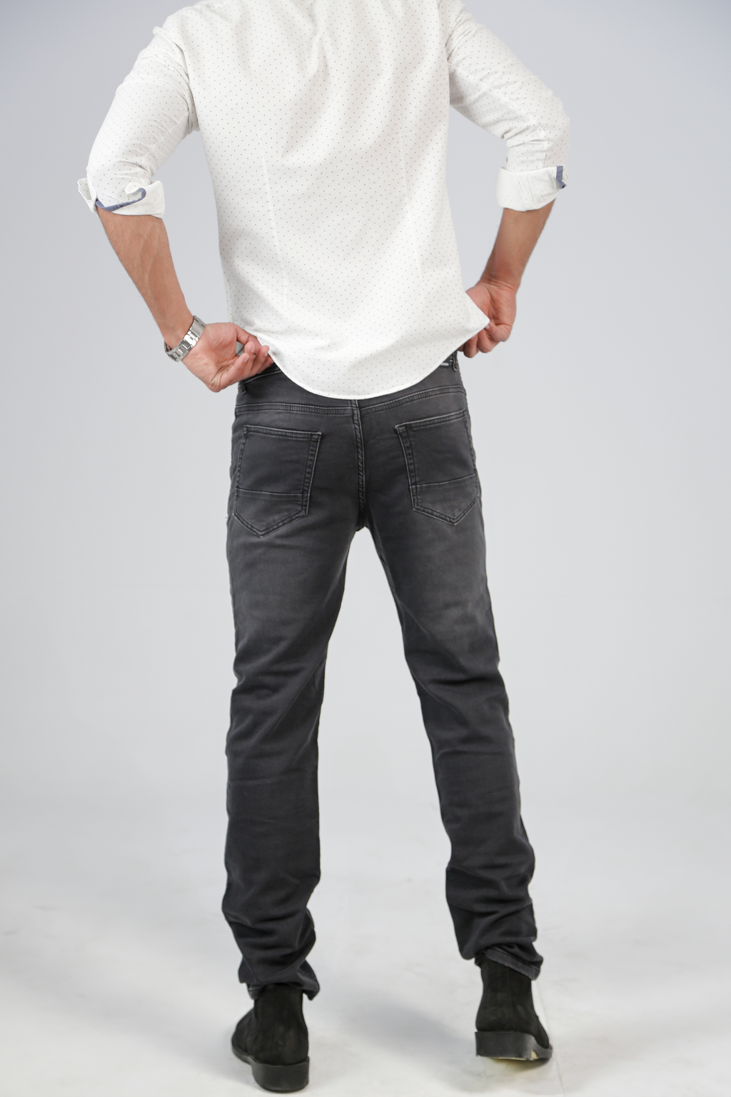 CAVALLY REGULAR FIT JEANS - CHARCOAL BLACK