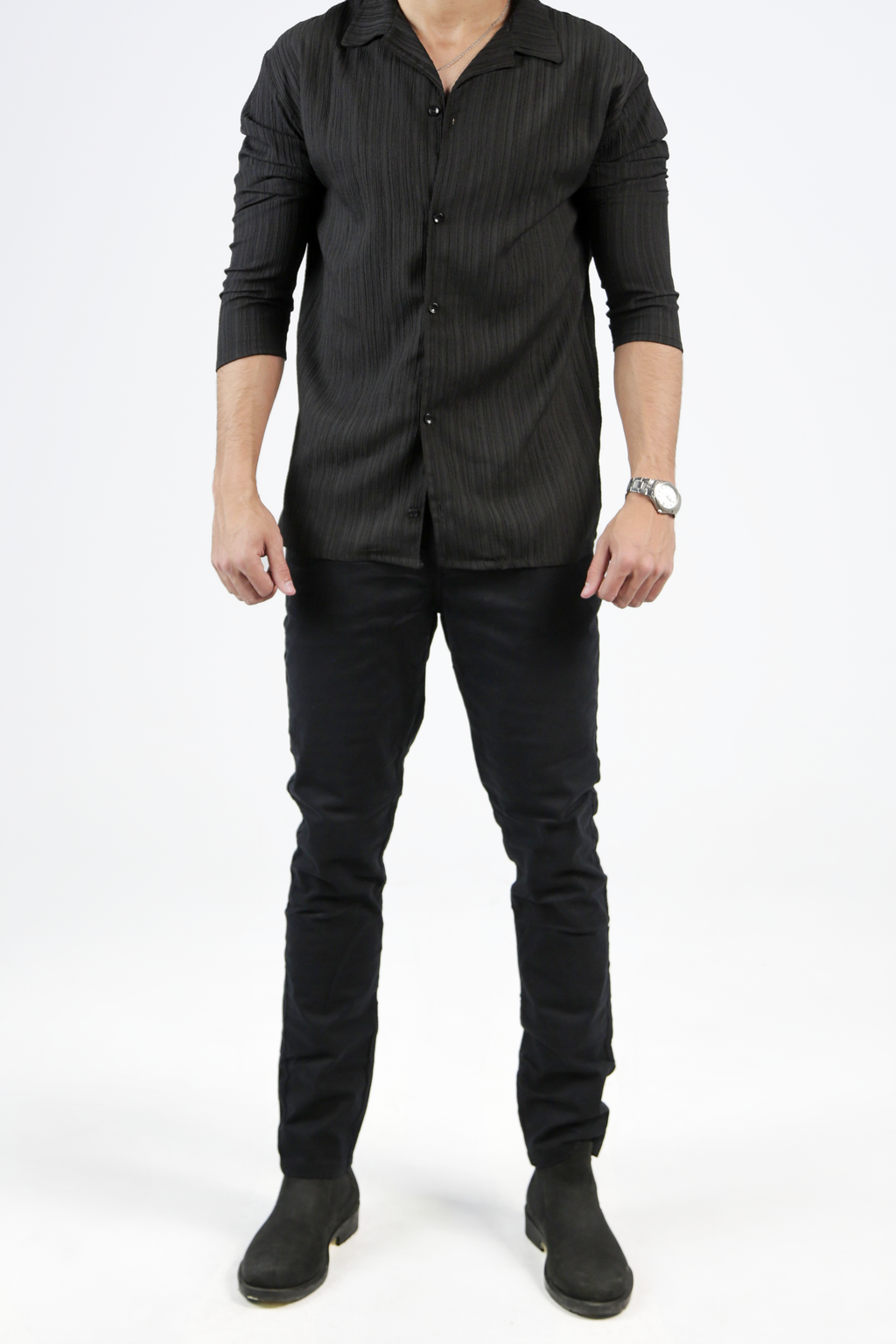 CAVALLY GABARDINE PANTS - BLACK