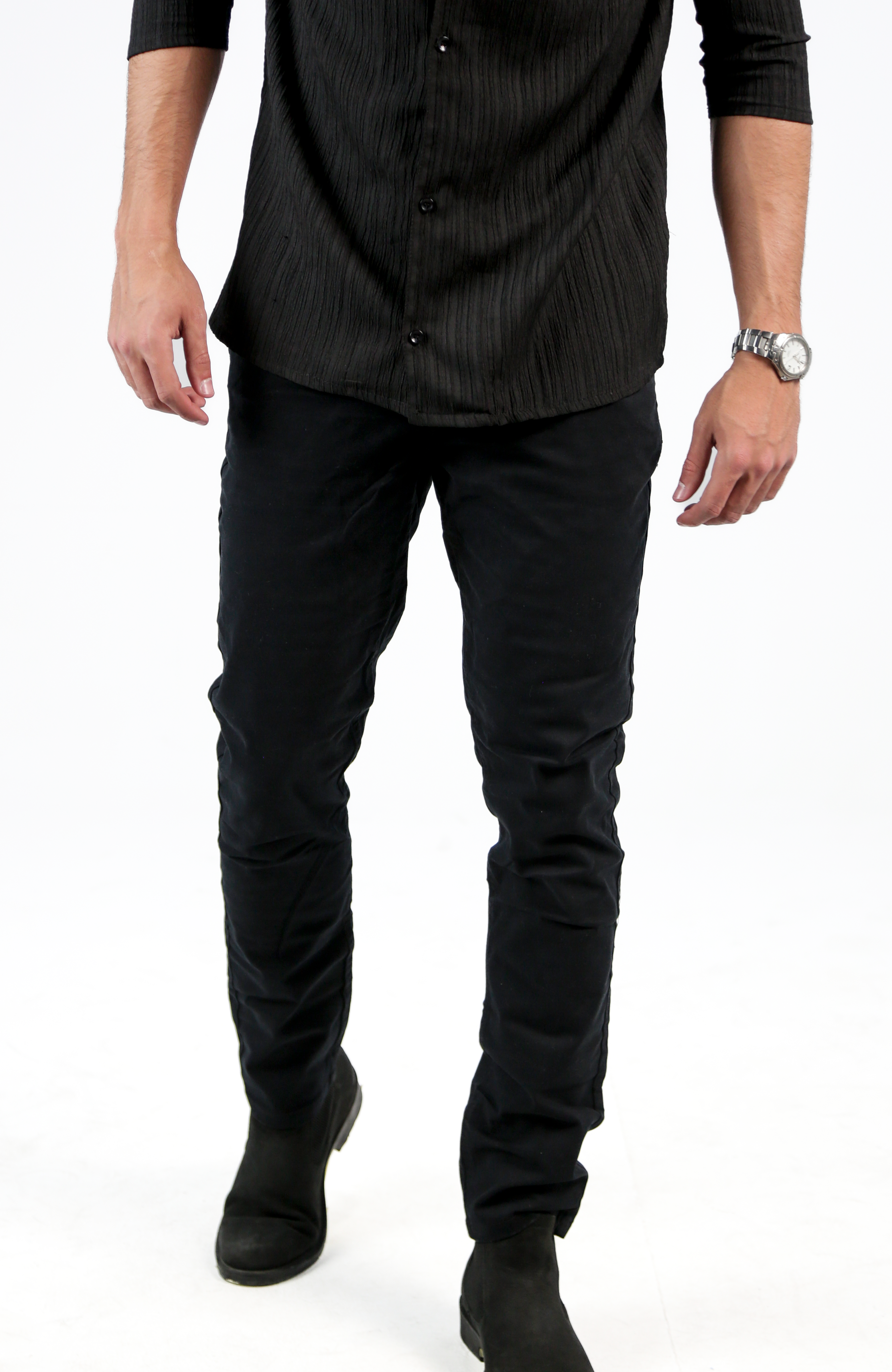 CAVALLY GABARDINE PANTS - BLACK