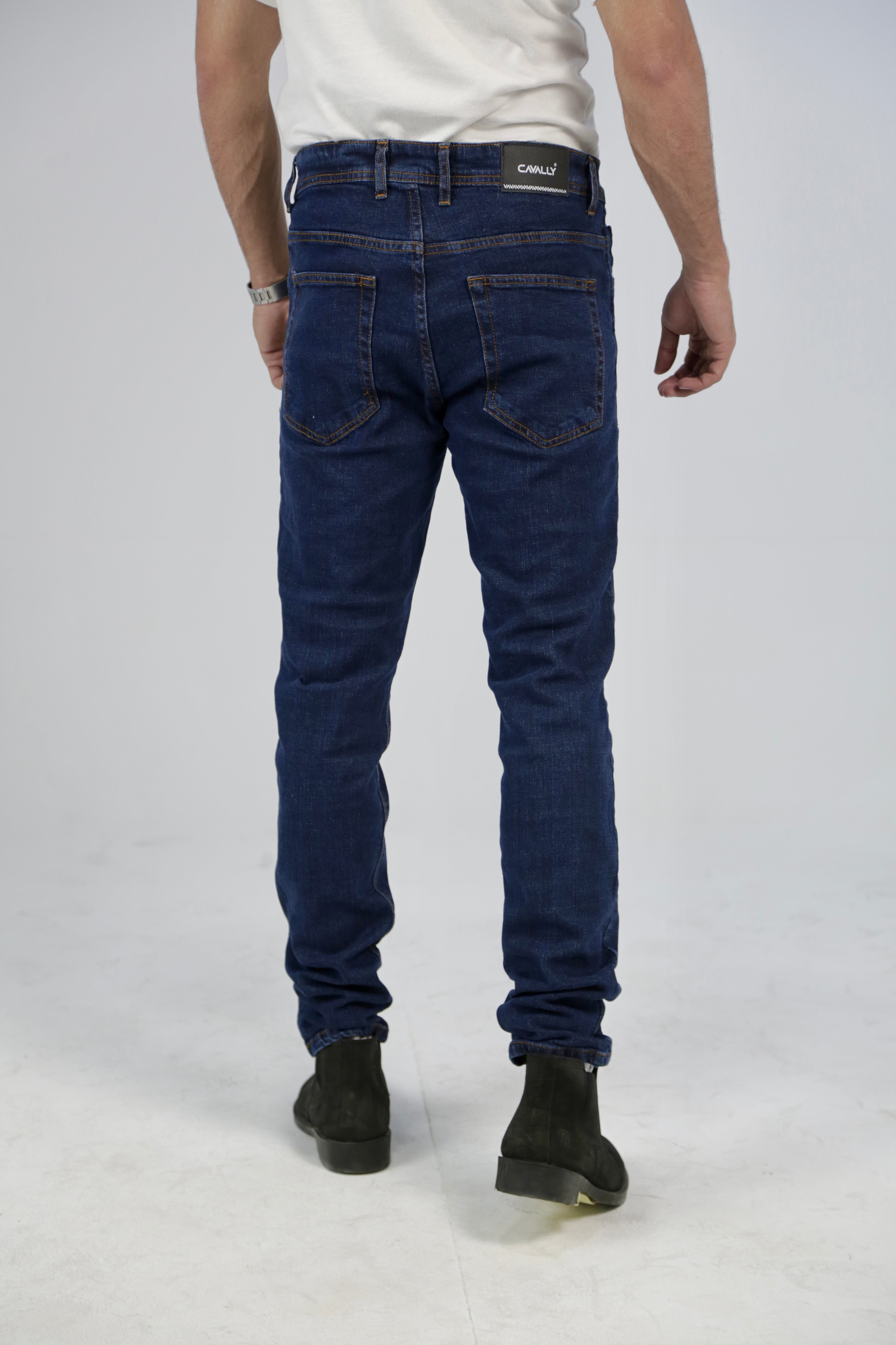 CAVALLY SLIM FIT JEANS - DARK BLUE