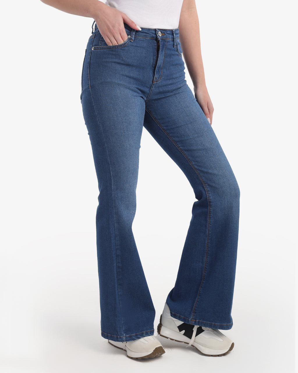 CAVALLY FLARED FIT - medium indigo Blue