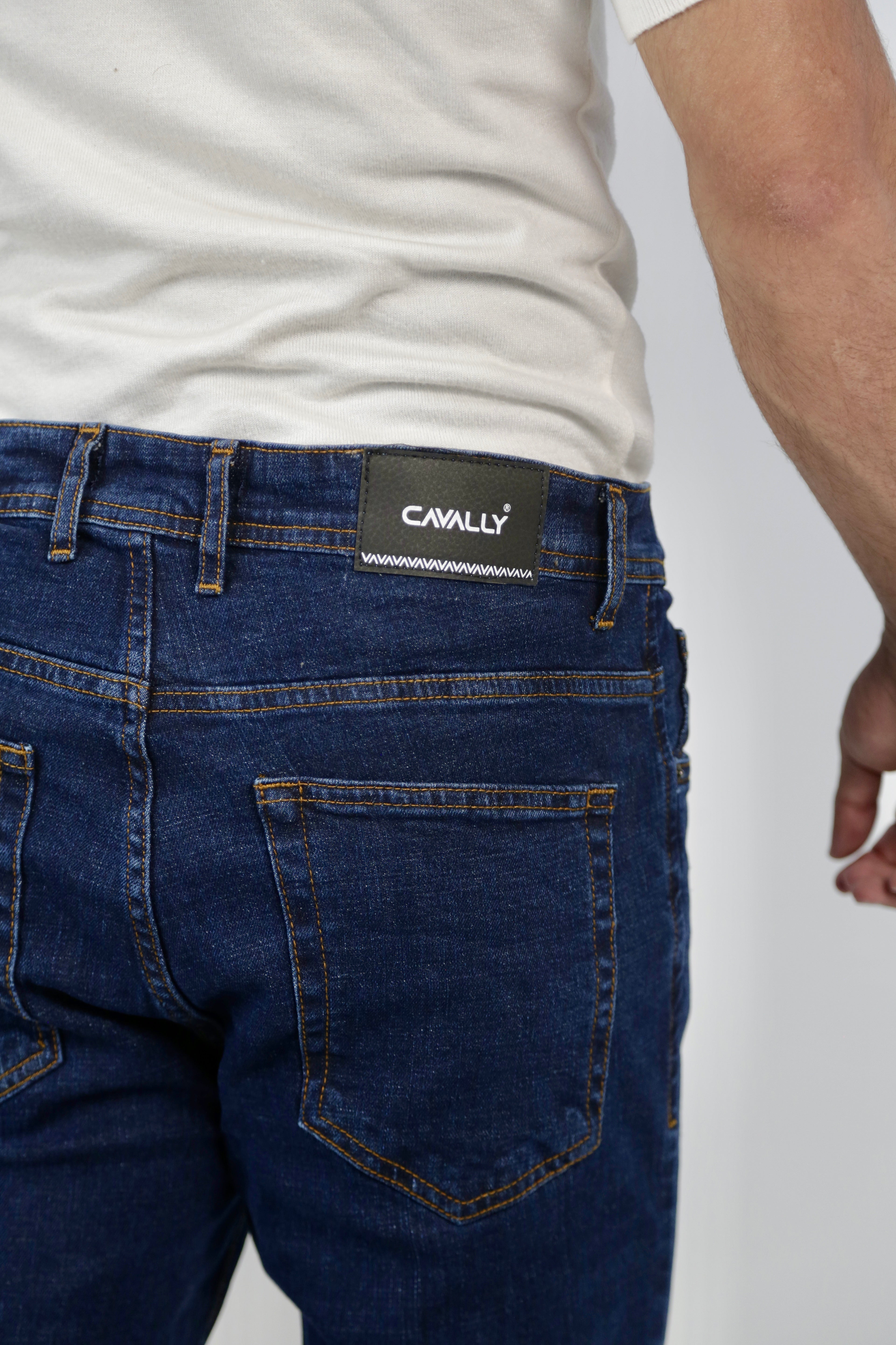 CAVALLY SLIM FIT JEANS - DARK BLUE