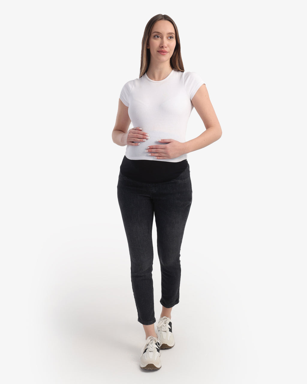 CAVALLY PREGNANCY PANTS - STONE BLACK
