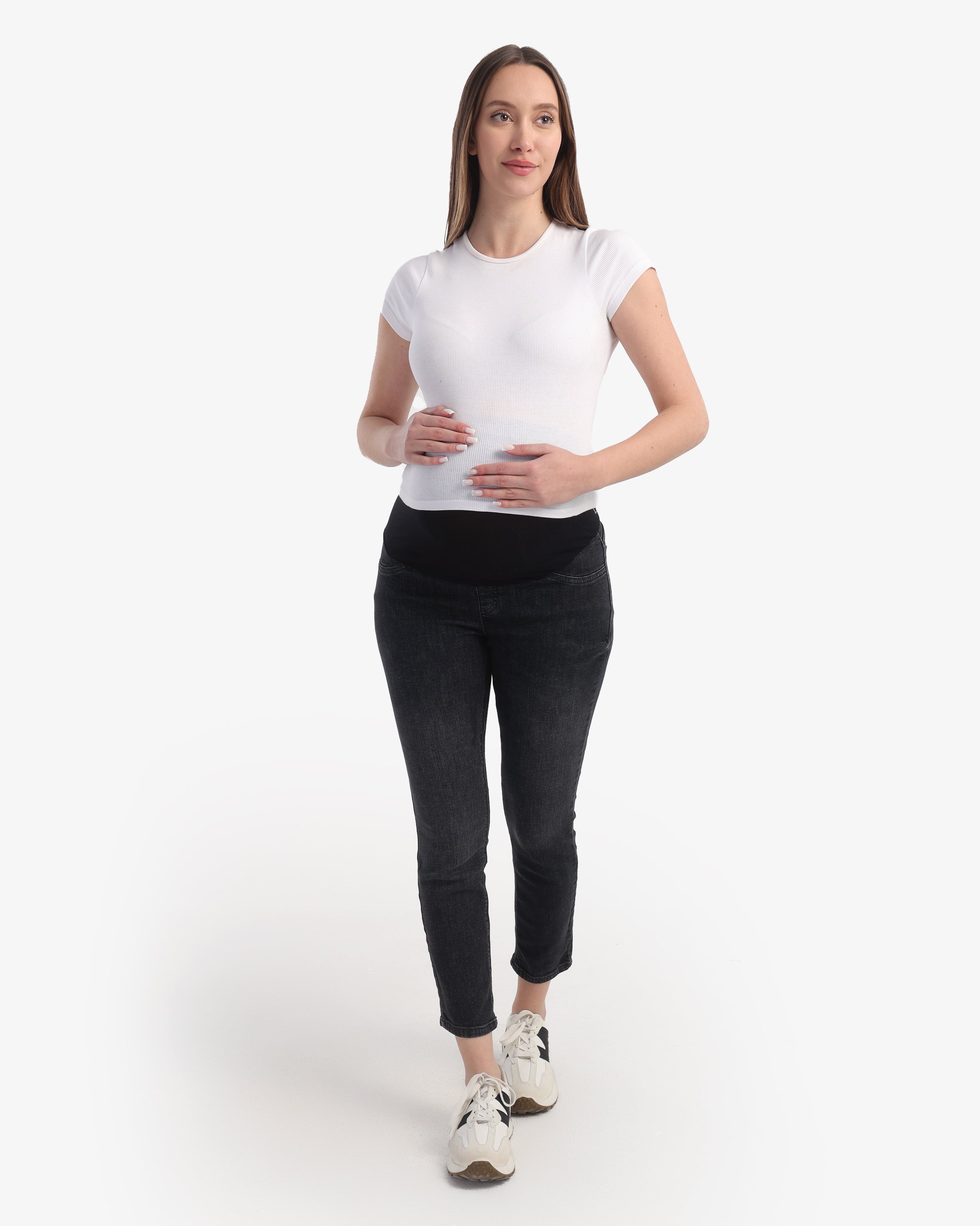 CAVALLY PREGNANCY PANTS - STONE BLACK