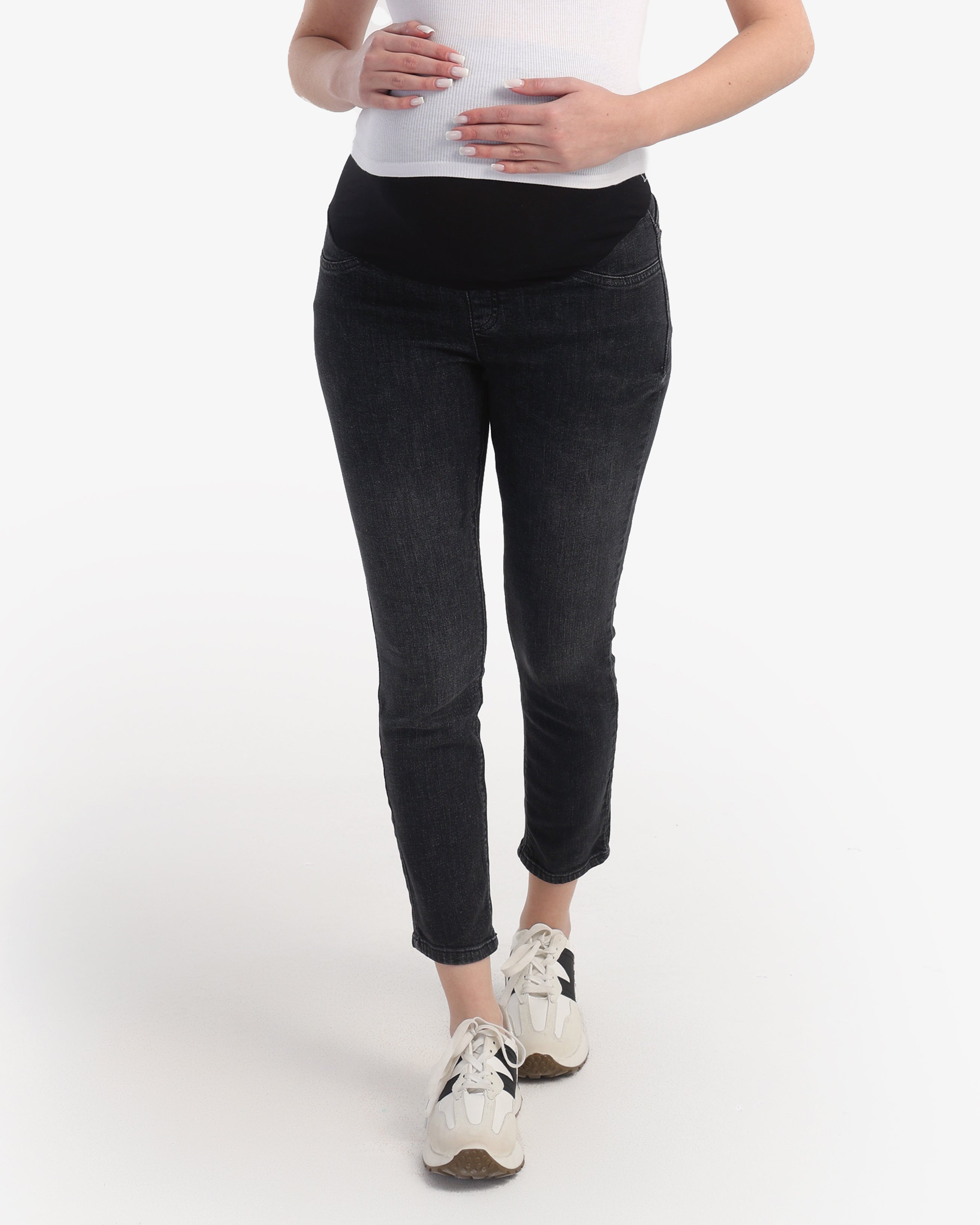 CAVALLY PREGNANCY PANTS - STONE BLACK