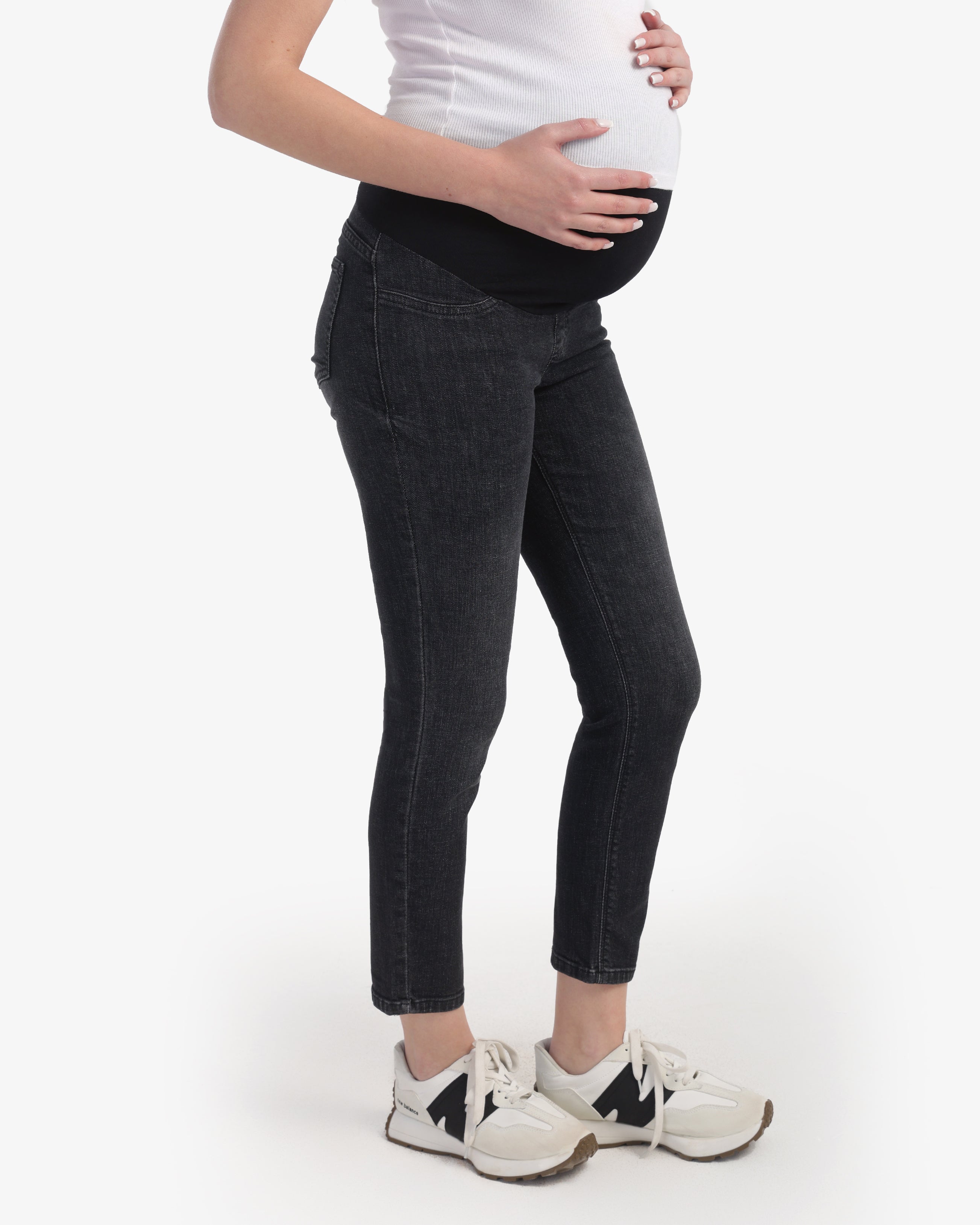 CAVALLY PREGNANCY PANTS - STONE BLACK