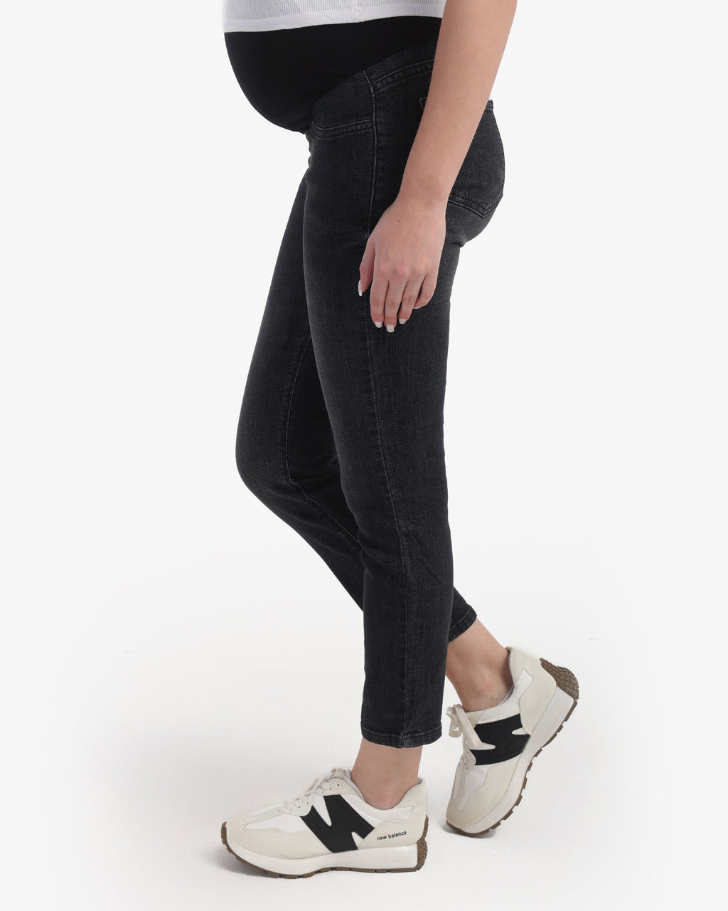 CAVALLY PREGNANCY PANTS - STONE BLACK