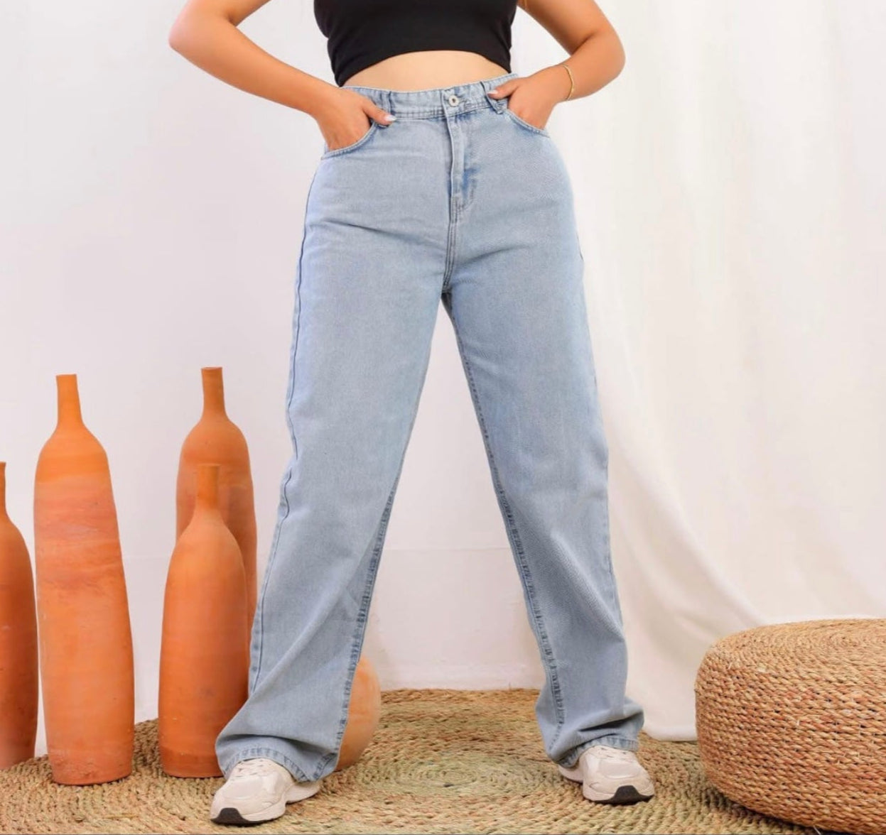 CAVALLY STRAIGHT FIT JEANS - Cloud Blue