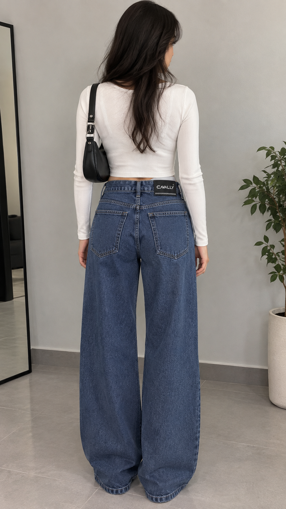 VINTAGE BLUE WIDE LEG FIT