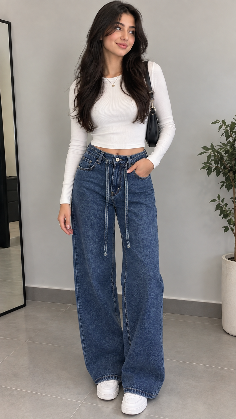 VINTAGE BLUE WIDE LEG FIT